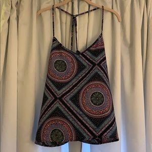 Strappy patterned tank